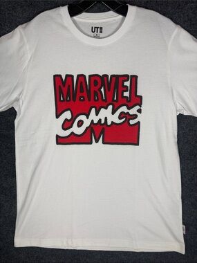 Uniqlo Marvel x Jason Polan Men's Medium Marvel Comics Graphic T Shirt White